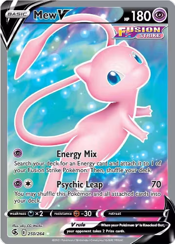 Mew V (Full Art) (250/264), Fusion Strike — Pokémon card price