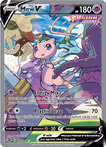 Mew V (Alternate Full Art) (251/264), Fusion Strike — Pokémon card price