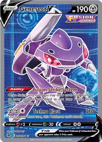 Genesect V (Full Art) (254/264), Fusion Strike — Pokémon card price