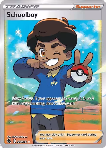Schoolboy (Full Art) (261/264), Fusion Strike — Pokémon card price
