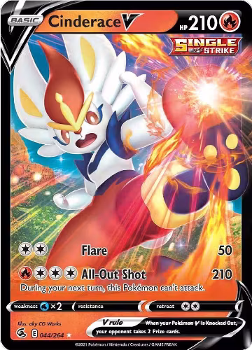 Cinderace V (44) (044/264), Fusion Strike — Pokémon card price