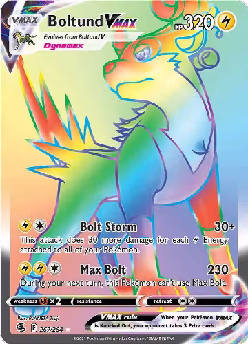 Boltund VMAX (Secret) (267/264), Fusion Strike — Pokémon card price