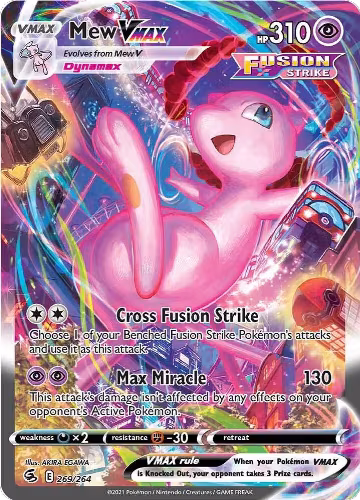 Mew VMAX (Alternate Art Secret) (269/264), Fusion Strike — Pokémon card price