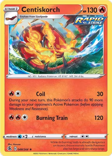 Centiskorch (48) (048/264), Fusion Strike — Pokémon card price