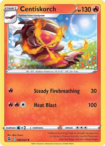 Centiskorch (49) (049/264), Fusion Strike — Pokémon card price