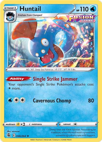 Huntail (066/264), Fusion Strike — Pokémon card price