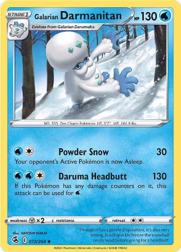 Galarian Darmanitan (072/264), Fusion Strike — Pokémon card price