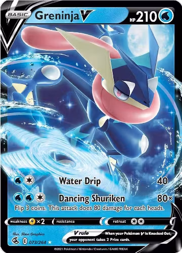 Greninja V (073/264), Fusion Strike — Pokémon card price