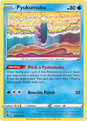 Pyukumuku (077/264), Fusion Strike — Pokémon card price