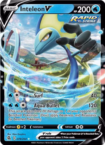 Inteleon V (078/264), Fusion Strike — Pokémon card price