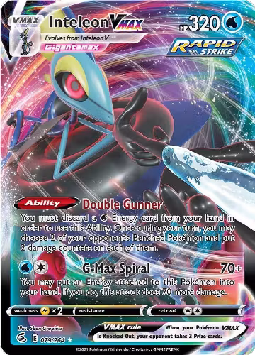 Inteleon VMAX (079/264), Fusion Strike — Pokémon card price
