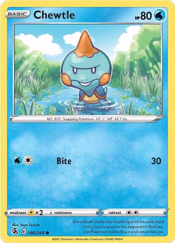 Chewtle (080/264), Fusion Strike — Pokémon card price