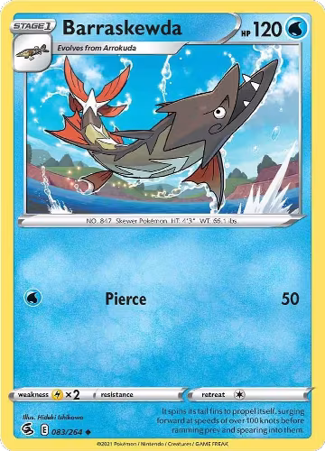 Barraskewda (083/264), Fusion Strike — Pokémon card price