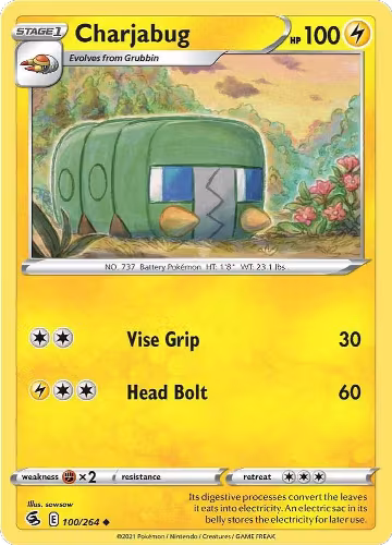 Charjabug (100/264), Fusion Strike — Pokémon card price