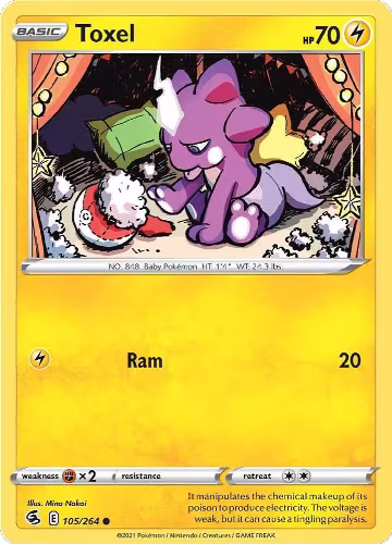 Toxel (105) (105/264), Fusion Strike — Pokémon card price