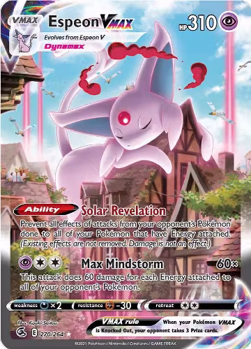 Espeon VMAX (Alternate Art Secret) (270/264), Fusion Strike — Pokémon card price