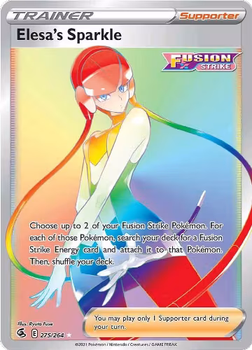Elesa's Sparkle (Secret) (275/264), Fusion Strike — Pokémon card price
