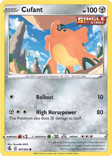 Cufant (191/264), Fusion Strike — Pokémon card price