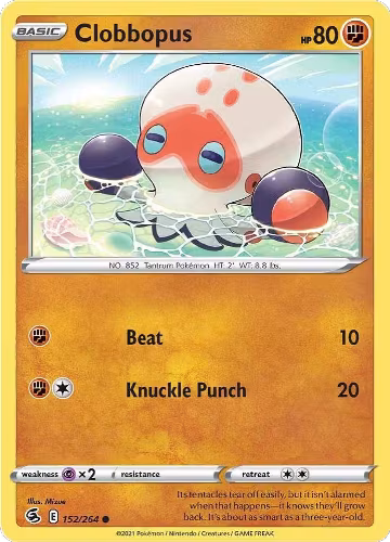 Clobbopus (152/264), Fusion Strike — Pokémon card price