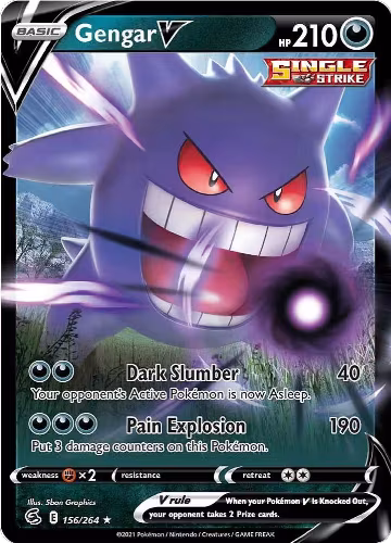 Gengar V (156/264), Fusion Strike — Pokémon card price