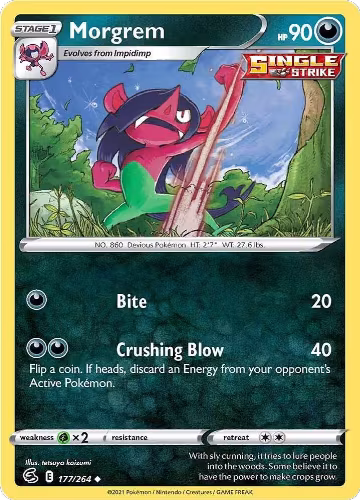 Morgrem (177/264), Fusion Strike — Pokémon card price