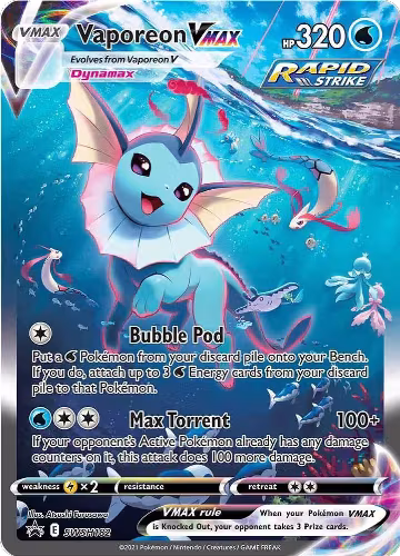 Vaporeon VMAX - SWSH182 (SWSH182), Sword & Shield Promo Cards — Pokémon card price