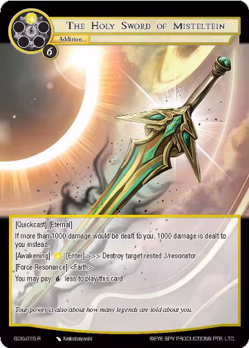 The Holy Sword of Misteltein (GOG-015), Game of Gods — Force of Will card price