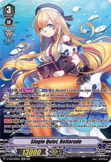 Single Quiet, Refiarade (SP) (D-VS01/SP10EN), D-VS01: V Clan Collection Vol.1 — Vanguard card price