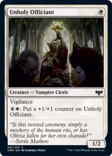 Unholy Officiant (41), Innistrad: Crimson Vow — Magic card price