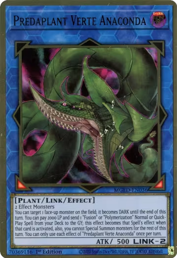 Predaplant Verte Anaconda (MGED-EN036), Maximum Gold: El Dorado — Yu-Gi-Oh! card price