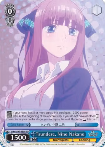 Tsundere, Nino Nakano (5HY/W83-TE30 TD), The Quintessential Quintuplets — Weiß Schwarz card price