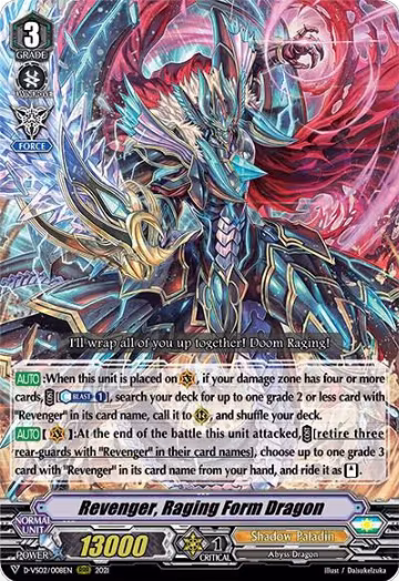 Revenger, Raging Form Dragon (D-VS02/008EN), D-VS02: V Clan Collection Vol.2 — Vanguard card price