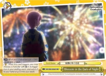 Blossom in the Dark of Night (RRR) (5HY/W83-E026R RRR), The Quintessential Quintuplets — Weiß Schwarz card price