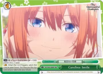 Carefree Smile (RRR) (5HY/W83-E060R RRR), The Quintessential Quintuplets — Weiß Schwarz card price