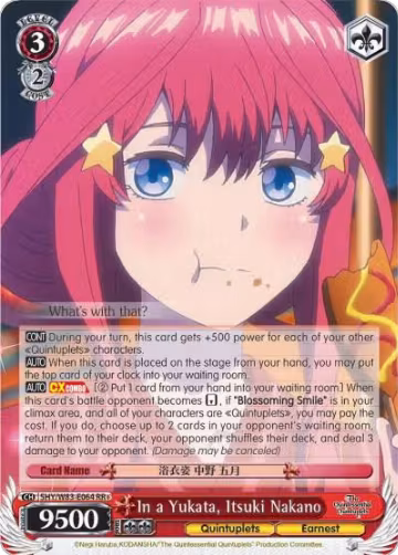 In a Yukata, Itsuki Nakano (5HY/W83-E064 RR+), The Quintessential Quintuplets — Weiß Schwarz card price