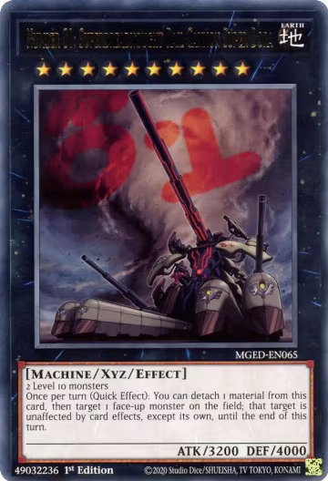 Number 81: Superdreadnought Rail Cannon Super Dora (MGED-EN065), Maximum Gold: El Dorado — Yu-Gi-Oh! card price