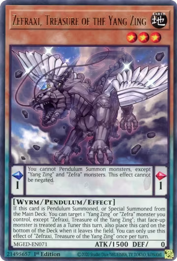 Zefraxi, Treasure of the Yang Zing (MGED-EN071), Maximum Gold: El Dorado — Yu-Gi-Oh! card price