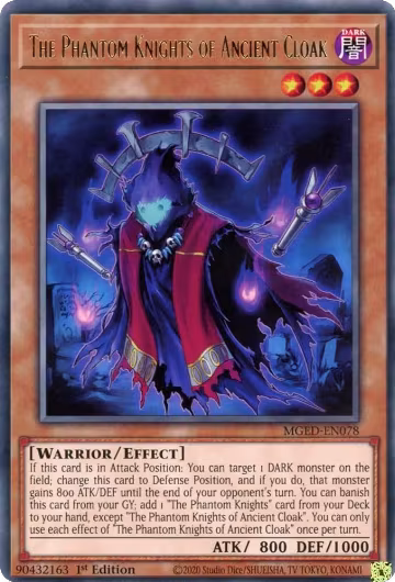The Phantom Knights of Ancient Cloak (MGED-EN078), Maximum Gold: El Dorado — Yu-Gi-Oh! card price