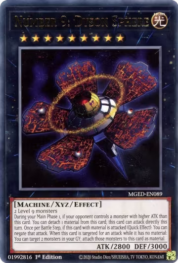 Number 9: Dyson Sphere (MGED-EN089), Maximum Gold: El Dorado — Yu-Gi-Oh! card price
