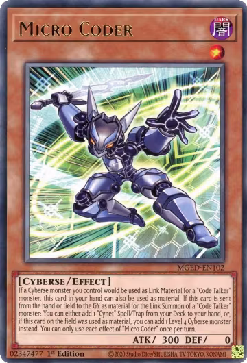 Micro Coder (MGED-EN102), Maximum Gold: El Dorado — Yu-Gi-Oh! card price
