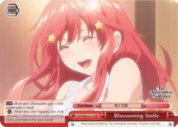 Blossoming Smile (RRR) (5HY/W83-E101R RRR), The Quintessential Quintuplets — Weiß Schwarz card price