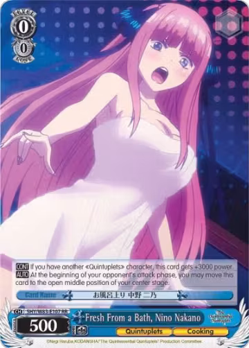 Fresh From a Bath, Nino Nakano (5HY/W83-E107 RR), The Quintessential Quintuplets — Weiß Schwarz card price