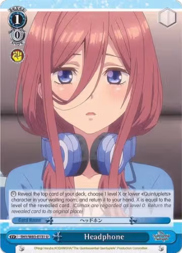 Headphone (5HY/W83-E131 U), The Quintessential Quintuplets — Weiß Schwarz card price