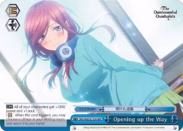 Opening up the Way (RRR) (5HY/W83-E133R RRR), The Quintessential Quintuplets — Weiß Schwarz card price