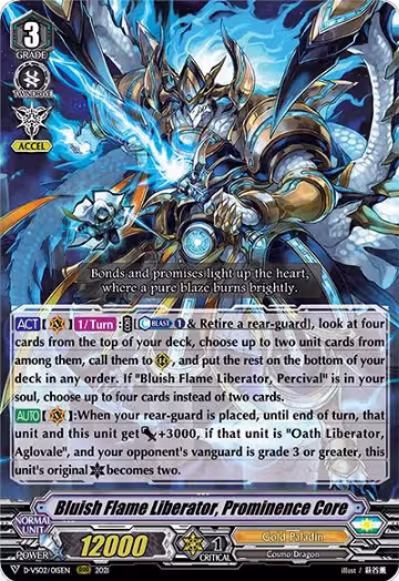 Bluish Flame Liberator, Prominence Core (D-VS02/015EN), D-VS02: V Clan Collection Vol.2 — Vanguard card price