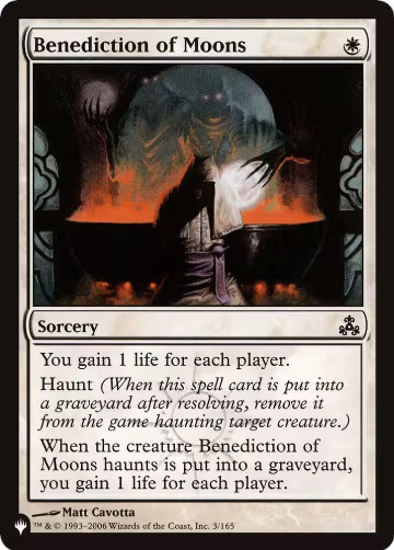 Benediction of Moons (3/165), The List Reprints — Magic card price