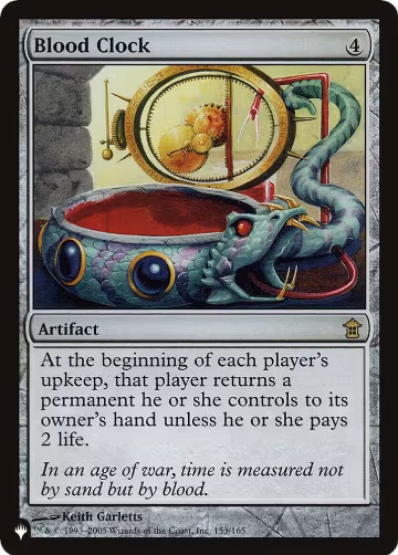Blood Clock (153/165), The List Reprints — Magic card price