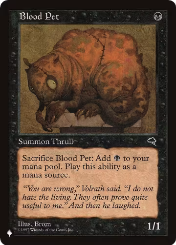 Blood Pet, The List Reprints — Magic card price