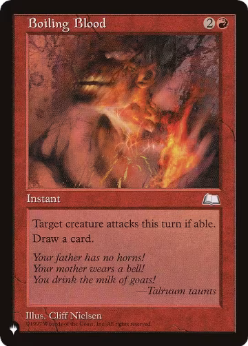 Boiling Blood, The List Reprints — Magic card price