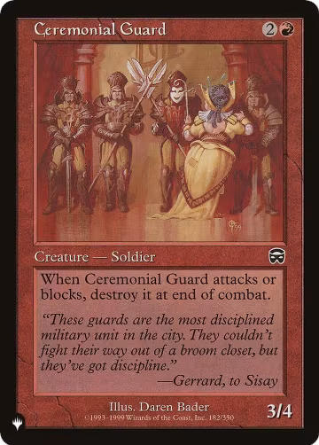 Ceremonial Guard (182/350), The List Reprints — Magic card price